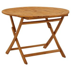 vidaXL Garden Table | Natural wood | Solid acacia wood | Medium | Foldable