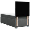 vidaXL Box Spring Bed with Mattress Dark Grey King Single Fabric