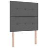 vidaXL LED Headboard with LED Strip Lights Dark Grey 80 cm Fabric