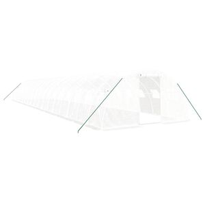 vidaXL Greenhouse with Steel Frame White 72 m&sup2; 18x4x2 m