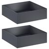 vidaXL Garden Planter 2 pcs Anthracite 80 x 80 x 30 cm