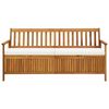 vidaXL Storage Bench with Cushion 170 cm Solid Acacia Wood