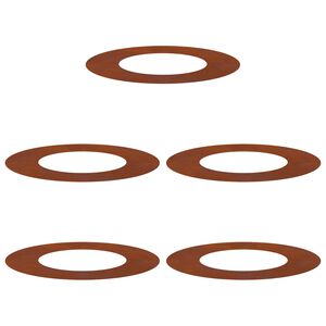 vidaXL suitable for Flat Tree Rings 5 pcs Brown &Oslash;40 / 70 cm