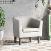 vidaXL Tub Chair White Faux Leather