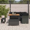 vidaXL Garden Sofa Set 8 pcs Black Poly rattan and powder-coated steel