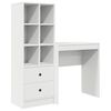vidaXL Desk with Drawer 2 pcs White