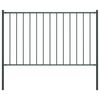 vidaXL Fence Panel with Posts Powder-coated Steel 1.81x1 m Anthracite