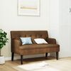 vidaXL Bench with Backrest Brown 112x65.5x75 cm Faux Suede Leather