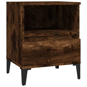 vidaXL Bedside Cabinet Smoked Oak 40x35x50 cm