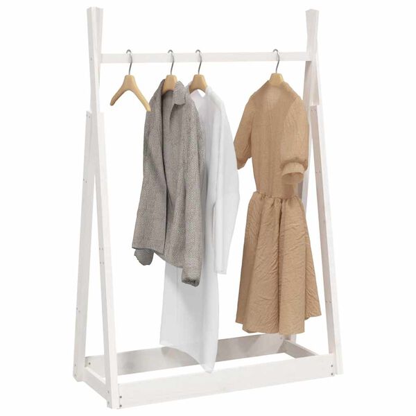 vidaXL Clothes Rack White 100x45x150 cm Solid Wood Pine