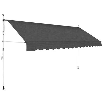vidaXL Manual Retractable Awning 400 cm Anthracite