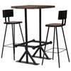vidaXL Bar Set | Multicolour | Solid reclaimed wood and powder-coated steel