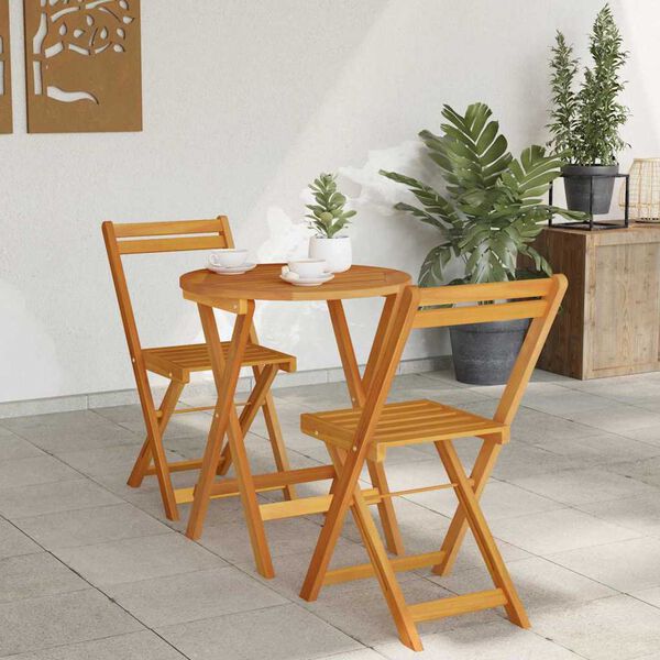 vidaXL Garden Dining Set 3 pcs Oil Natural Solid Acacia Wood