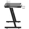 vidaXL Gaming Desk LED with Z Shape Black 110x60x75 cm