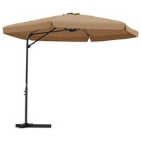 vidaXL Outdoor Parasol with Steel Pole 300 cm Taupe