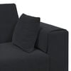 vidaXL Sofa with Cushion 3 pcs Black Velvet
