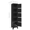 vidaXL Locker Cabinet Black 38x40x180 cm Steel