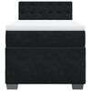 vidaXL Box Spring Bed with Mattress Black King Single Fabric