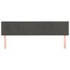 vidaXL Headboards Dark Grey 160x5x78/88 cm Velvet