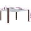 vidaXL Gazebo with Roof Poly Rattan 400x400x200 cm Brown and Cream