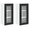 vidaXL Dishwasher Panel Kalmar 2 pcs Black Engineered Wood