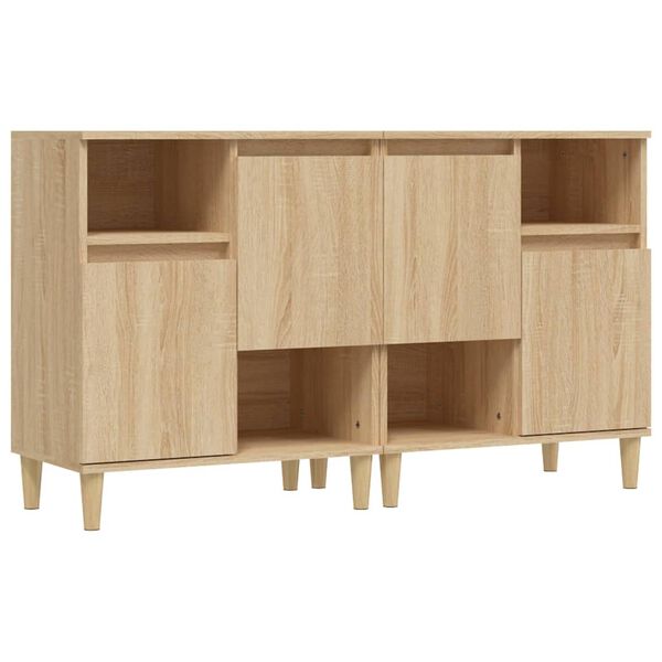 vidaXL Sideboards 2 pcs Sonoma Oak 60x35x70 cm Engineered Wood