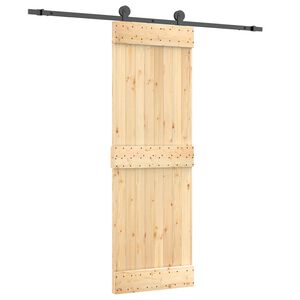 vidaXL Sliding Door 70 x 210 cm Solid Pine Wood (Untreated)