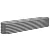 vidaXL Garden Raised Bed Galvanised Steel 224x40x36 cm Grey