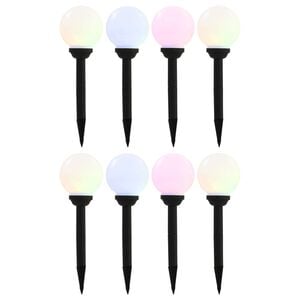 vidaXL Solar Lamp | Set of 8 | White | Polypropylene | Medium | Lights