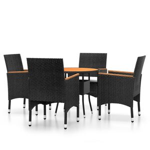 vidaXL Garden Dining Set | Black, Cream White
