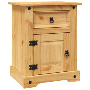 vidaXL Bedside Cabinet | Brown | Solid pinewood | Medium | Bedside Cabinet
