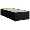 vidaXL Box Spring Bed with Mattress Black King Single Fabric