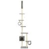 vidaXL Cat Tree with Sisal Scratching Posts 260 cm Grey