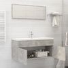 vidaXL Bathroom Furniture Set Concrete Grey Engineered Wood