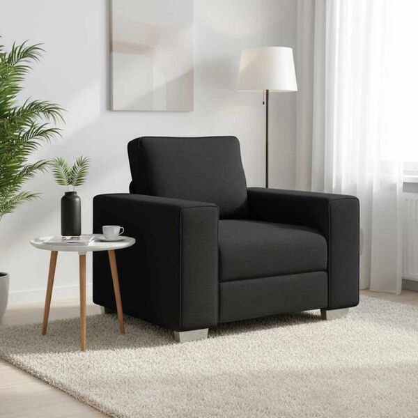 vidaXL Sofa Black 100 x 80 x 82 cm Fabric