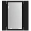 vidaXL LED Bathroom Mirror Cabinet Black 40x12x45 cm Acrylic