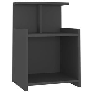 vidaXL Bed Cabinet | Grey | Engineered wood | 40x35x60 cm | Storage