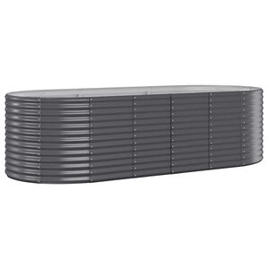 vidaXL Garden Raised Bed Galvanised Steel 249x100x68 cm Anthracite