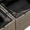vidaXL Garden Sofa with Cushions 2-Seater Grey Poly Rattan