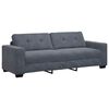 vidaXL 2 Piece Sofa Set with Cushions Dark Grey Velvet