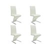 vidaXL Dining Chairs 4 pcs White Faux Leather