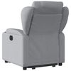 vidaXL Electric Stand up Recliner Chair Light Grey Fabric
