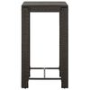 vidaXL 3 Piece Outdoor Bar Set with Armrest Poly Rattan Brown