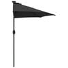 vidaXL Garden Parasol Black 294 x 150 x 224 cm Polyester and Steel
