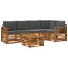 vidaXL Outdoor Sofa Set 6 pcs Natural and Anthracite Polyester