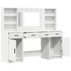 vidaXL Dressing Table Set with Drawer 3 pcs White Engineered Wood