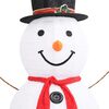 vidaXL Decorative Christmas Snowman Figure LED Luxury Fabric 180cm