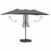vidaXL Garden Parasol Anthracite 385 x 209 x 244 cm Fabric