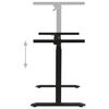 vidaXL Manual Height Adjustable Standing Desk Frame Hand Crank Black
