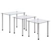 vidaXL Nesting Tables 3 pcs Transparent Tempered Glass